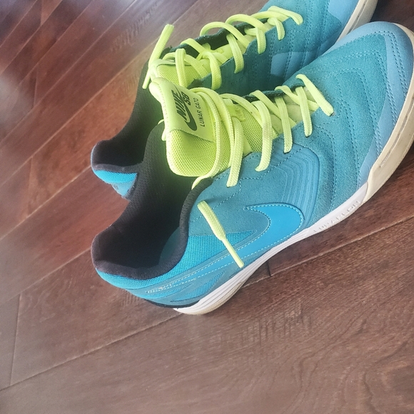 Nike Lunar Gato Skate shoes size 7.5 men's and 8. women's in blue and ne… - Picture 1 of 3